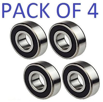 4-Pack 6012-2RS Radial Ball Bearings Dual Sided Rubber Sealed