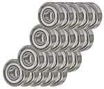 606ZZ 6x17x6 Shielded Miniature Bearing Pack of 10 - VXB Ball Bearings