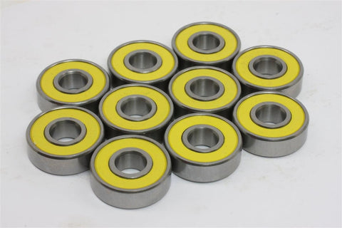 608-2RS Ball Bearing with Yellow Seals Pack of 100 - VXB Ball Bearings