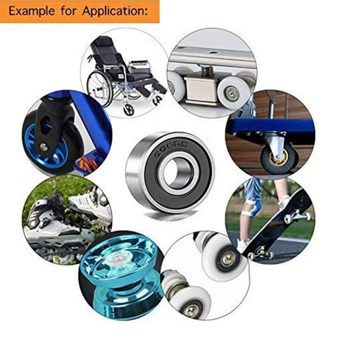 20 Pcs 608 2RS Ball Bearings Deep Groove Double Rubber Sealed Miniature 8x22x7 Mm Bearing Steel applications in various devices