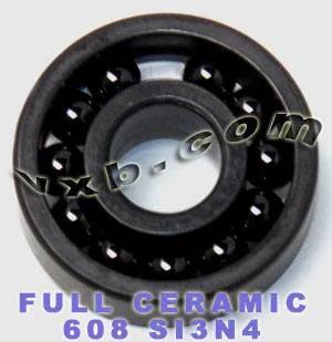 608 Full Complement Ceramic High Temperature 1000 Degrees 8x22x7 Si3N4 - VXB Ball Bearings