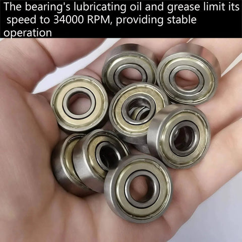 Hand holding 20 PCS 608 -ZZ Ball Bearings - Double Metal Sealed Miniature Deep Groove Ball Bearings (8mm x 22mm x 7mm)