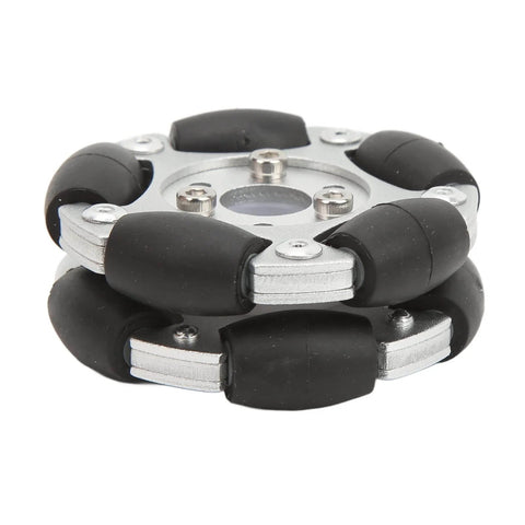 60mm Aluminium Alloy Robot Omni Wheel, 360 Degree Rotation, Anti Slipping Design with 10 Nylon and PE Rollers, Replacement Upgrade