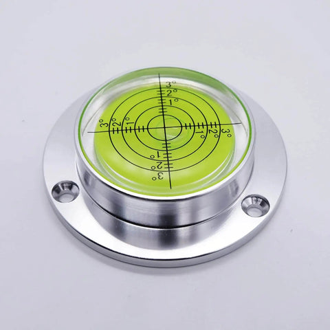 High Precision Flange Plate Bubble Level 60mm Diameter For Travel Trailer And RV Leveling Easy To Use With Three Mounting Holes