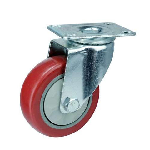 60mm Medium Duty Caster Wheel 132 pounds Swivel Polyvinyl Chloride Top Plate - VXB Ball Bearings