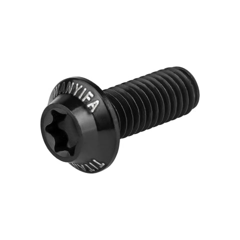 Titanium M3x10mm Torx T10 Bicycle Bolts Screws Set In Black, Lightweight 6AL4V Titanium Alloy Fasteners For Bike Modifications