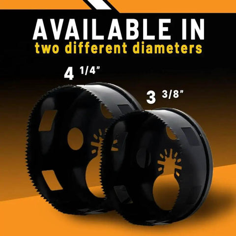 Round Hole Saw for Recessed Lights With Oscillating Multi Tool, 4 1/4 Inch and 3 3/8 Inch Rack-A-Tiers Hardened Steel