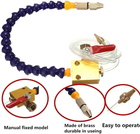 Mist Coolant System For Metal Cutting And Engraving, Pro Grade Cooling Sprayer With Air Pipe For CNC Lathe Milling Drill Machines, Extends Tool Life, Improves Cutting Precision, And Cuts Liquid Waste Up To 80 Percent