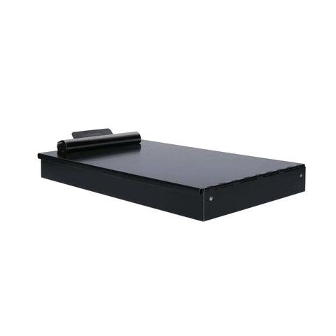 Black Dual Layer Metal Clipboard Folio With Storage For Letter Size Papers Privacy Nursing Clipboard And Office Paper Organizer