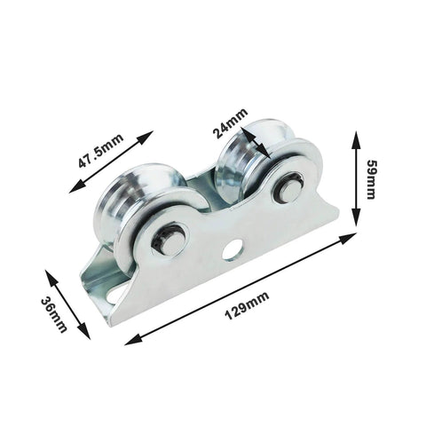 Heavy Duty V Groove Sliding Gate Wheel With Bracket Double Bearing Caster For Rolling Doors And Gates Galvanized Steel Roller Built To Last
