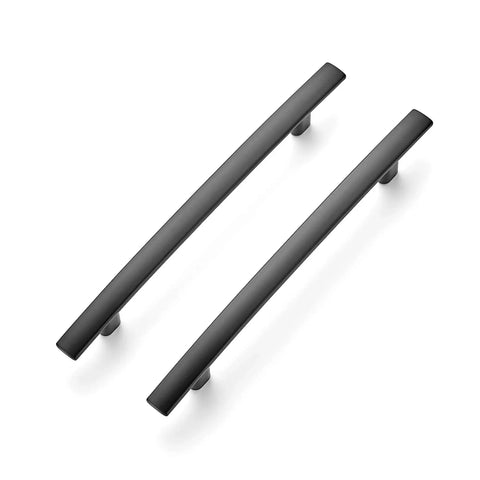 10 Pack Curved Matte Black Cabinet Pulls For Kitchen Drawers Arch Style Handles 7-1/4 Inch Overall Length With 5 Inch Center-To-Center Screw Holes