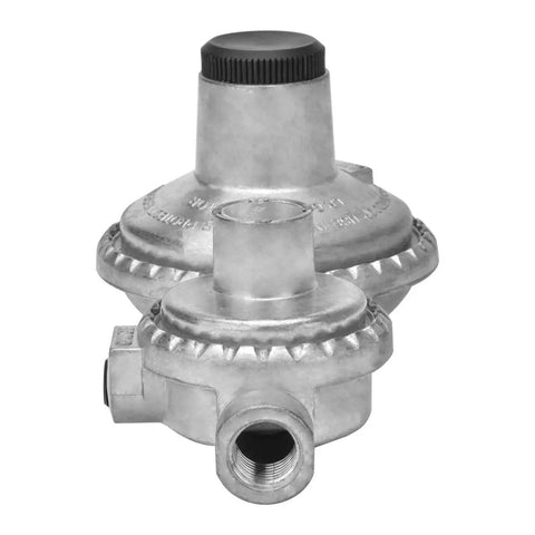 Vertical Two Stage Propane Regulator For Propane Tank With One Quarter Inch Female NPT Inlet And Three Eighth Inch Outlet