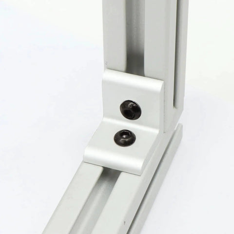 Inside Corner Brackets Aluminum 2 Hole 90 Degree Angle Bracket For 10 Series T Slot Profile Extruded Aluminum 25 Pack Built Tough For One Inch Extrusion close-up