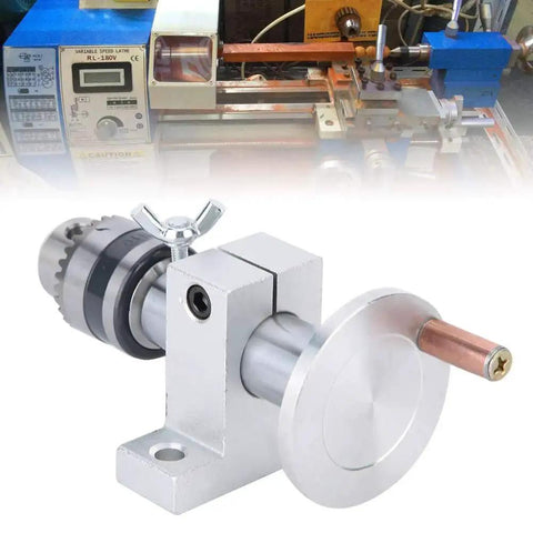 Compact Live Revolving Center For Mini Lathe With Adjustable Drilling Depth And Wrench, Durable Metal Construction For DIY Woodworking