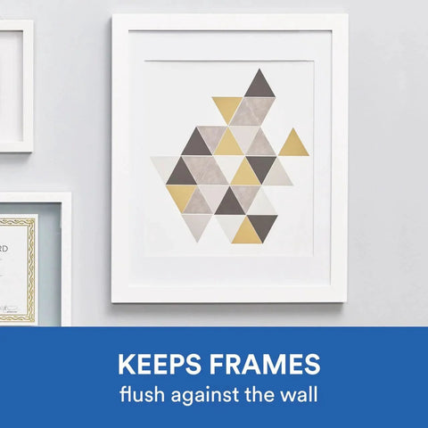 Clear Self Stick Cabinet Bumper Pads Twenty Pack Round One Half Inch Rubber Cushions keeps frames flush against the wall
