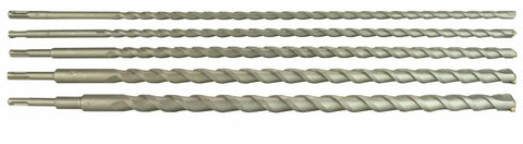 5 Piece 24 Inch SDS Masonry Drill Bit Set For Concrete Brick Mortar And Stone With Three Eighths One Half Five Eighths Seven Eighths And One Inch Tungsten Carbide Tip Bits Erie Tools Built For Pros And Weekend Warriors Alike
