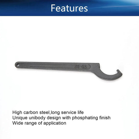 C Hook Wrench For 28-32mm Round Nut Metric Collet Chuck Spanner Heavy Duty Household Repair Tool with high carbon steel finish