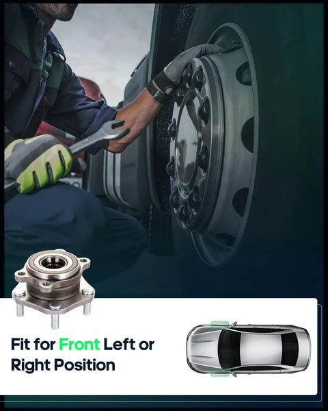 Installation of a front wheel bearing and hub assembly with ABS for Nissan Qashqai 2017 2018 Nissan Rogue 2014 to 2023
