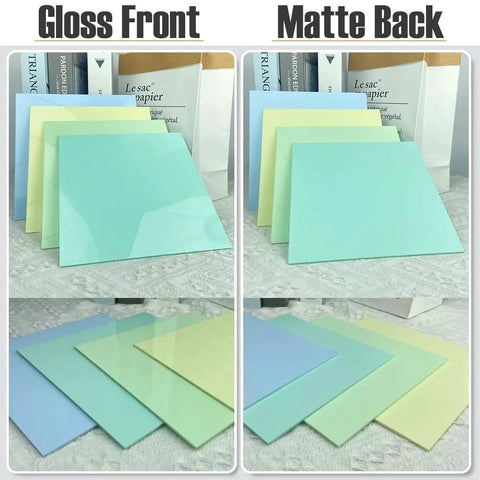 Vibrant 10 Colors Pastel Cell Cast Acrylic Sheets in 1/8 Inch 3mm for Laser Cutting and Engraving, 8x8 Inches 200x200mm