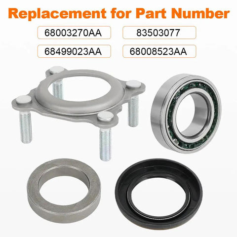 Beefed Up Axle Bearing With Seal And Retainer Kit For Jeep Wrangler JK JKU 2007 2017 Rear Axle Bearing Replacement With Seal Retainer For 68003270AA 83503077 68499023AA 68008523AA Four Piece Set