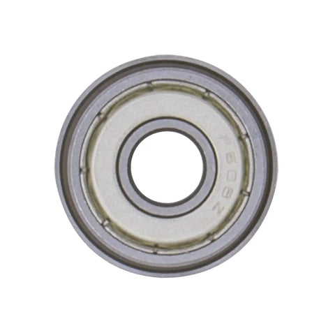 Flange Deep Groove Ball Bearing 8x22x7mm F608 ZZ, front view of single shielded bearing from set of 10 for machinery use.