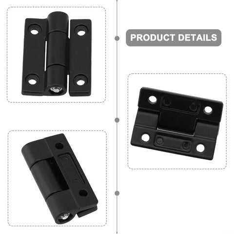 Robust Zinc Alloy Adjustable Torque Damping Hinges For Cabinets Doors Windows And Industrial Equipment, black, 45x35mm, 3 views