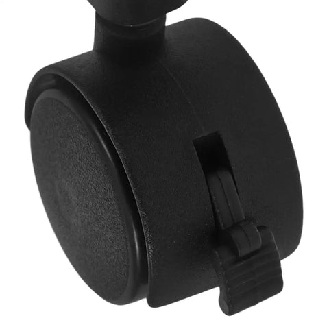 360 Degree Black Caster Wheels For Pet Cages Silent Rotating Casters With Locking Feature Replacement Wheels Close-up