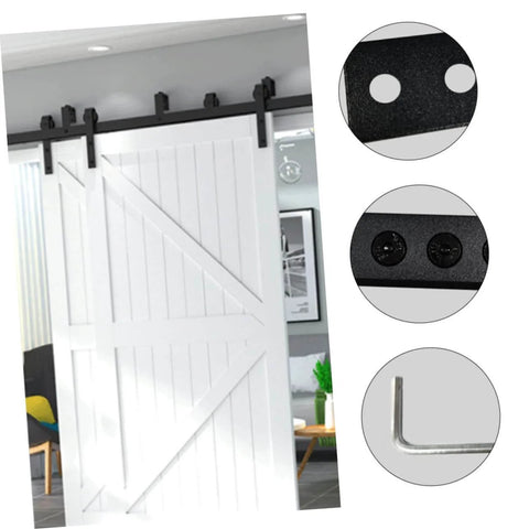 Barn Door Track Stopper And Flat Mending Plate Kit For Heavy Duty Door Repair 4 Hole Brace Connector Solid Track Bracket