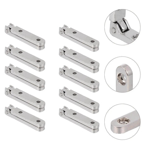 10 Pieces Zinc Alloy Jewelry Box Hinges 90 Degree Wooden Box Hinges for Miniature Furniture Chest Case and Accessories