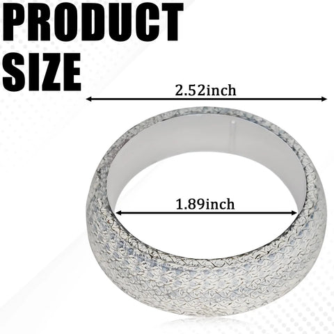 Exhaust flange gasket, Pvotawp graphite donut seal, 48mm ID, 64mm OD, universal for SUV truck RV