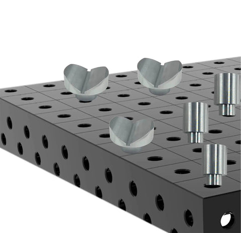 12 Pack Welding Table Fixture Pins Five Eighths By One By One Point Five Inches Aluminum Quick Setup Fixturing Kit on welding table