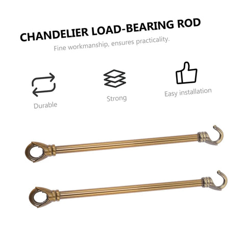 Heavy Duty Chandelier Load Bearing Hook And Ring Kit For Ceiling Light Support with hook and ring shown on rods