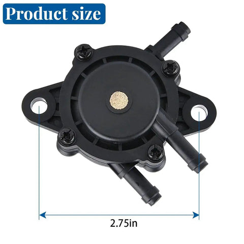 Top view of Fuel Pump With Filter Replacement For Lawn Mowers Tractors Trailers Boats And More Vacuum Gas Pump Fits 0.31 Inch Port 8mm