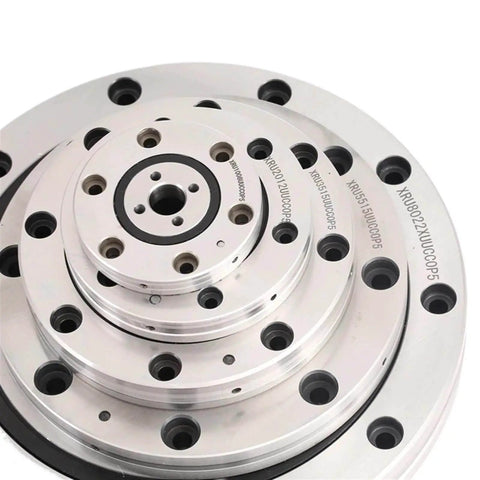 Deep Groove Ball Bearing RU52 for small slewing and precision crossed roller bearings in 25mm by 80mm by 12mm size, top view