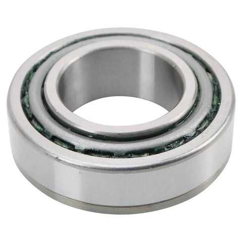 Close-up of a metal wheel bearing from the Rear Wheel Bearing And Seal Kit For 1998 2004 Jeep Grand Cherokee 2001 Cherokee And 2002 Liberty Includes Two Rear Wheel Bearings And Two Seals For Easy DIY Replacement.
