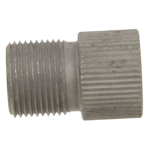Drill chuck adapter sleeve, 5mm, metal with knurled surface for woodworking.