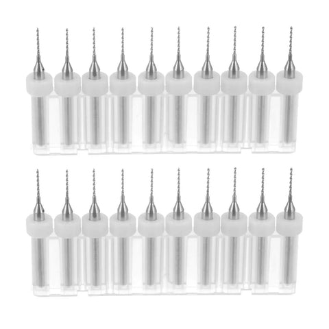 0.75mm Tungsten Carbide PCB Drill Bits For CNC Engraving And Jewelry Making, One Eighth Inch Shank Micro Drill Bits, 20 Piece Set