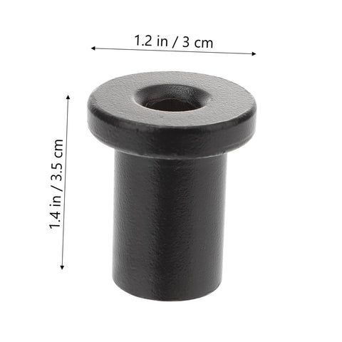 5 Pack Barn Door Track Spacers For Sliding Barn Door Hardware Adjustable Wall Mount Spacers For No Squeak Smooth Operation Durable Easy Install DIY Friendly, close-up view of black spacer with measurements