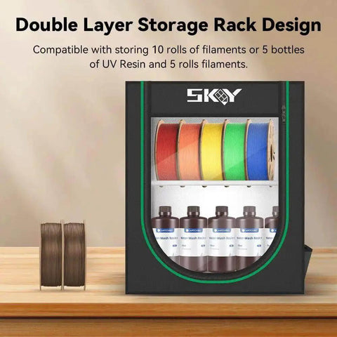 Durable Filament Storage Box And Rack For 3D Printing Filaments Dustproof And Waterproof Enclosure Lets You Stash 10 Rolls