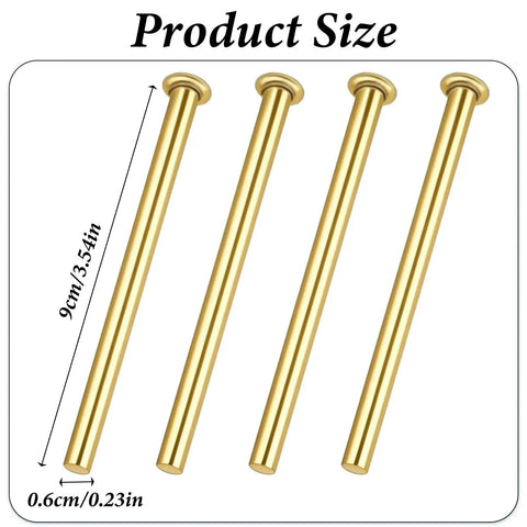 4 Pack 3.5 Inch Door Hinge Pins For Interior Wood Doors Replacement Hinges With Round Corner Design Durable Hinge Pins