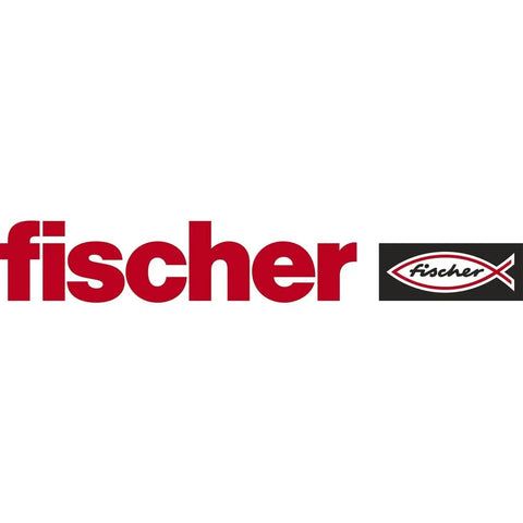 Fischer logo featuring red text and a fish symbol on a white background.