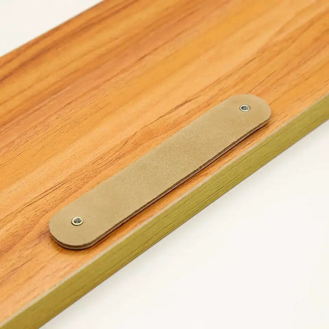 Mounted 10 Pack Soft Genuine Leather Drawer Pulls Handles 5-1/2 Inch By 1 Inch With Screws For Wardrobe Kitchen Closet Cabinets