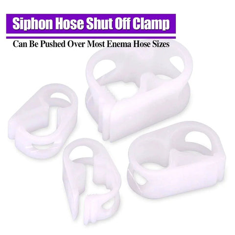 4-size 40 Piece Plastic Tube Clamps Kit with shut off hose clamps made from durable POM plastic for regulating liquids.