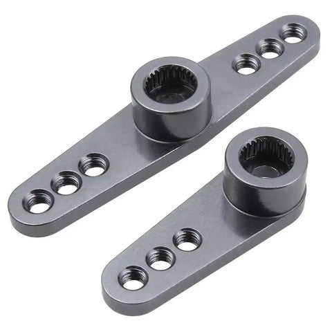 Two Pack 25T Aluminum Servo Horns With M3 Thread For 1 10 And 1 8 Scale RC Crawlers Fits Futaba Savox Power HD HSP MG995 MG996 Servo Motors CNC 6061