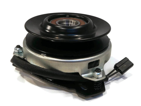 Side view of Electric PTO Clutch for Warner 5210-41, 521041, Luper 3S15004, King Cat 232201, showing pulley and wiring harness.