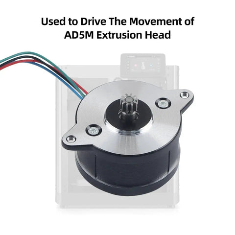 Extruder Motor Replacement For Adventuer 5M And 5M Pro Easy Drop In 36 Pancake Stepper Motor shown with 10 tooth gear