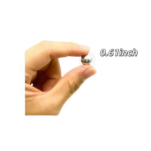 Hand holding .61 cal aluminum kinetic projectile for target practice and home defense, compatible with Byrna CL