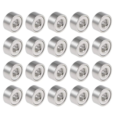 uxcell 682ZZ deep groove ball bearings, chrome steel, double shielded, 2mm ID, 5mm OD, 2.3mm bore, 20 pcs