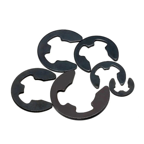 External E Clips Retaining Rings Set In Spring Steel For Shafts DIN6799 65Mn Bulk Pack Heavy Duty C Clip M1.2 To M24 Sizes