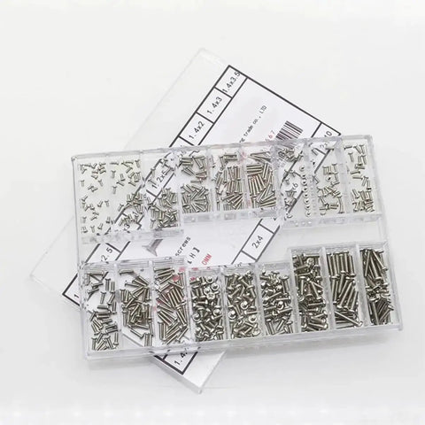 Miniature Screw Kit Set With Silver Tiny Screws For Eyeglasses, Sunglasses And Watches, Glasses Repair Tools, Small Devices